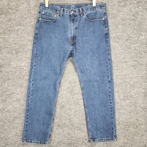 Levis 505 Regular Fit Jeans Mens W38 L28 Blue Denim Relaxed Fit Straight‎ Casual